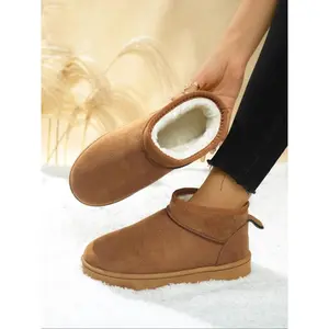 Women's Fashion Ankle Snow Boots, Warm Fleece Lining, Non-Slip Sole, Perfect for Winter Indoor Outdoor Wear, Stylish Short Boots, Fall Winter FootwearGift