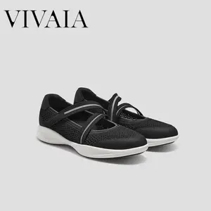VIVAIA Arch Support Round Toe Walker Pro Mesh Hybrid Mary Jane, Comfortable Flats, Arch Support Sneakers, Walking Flats, Mashine Washable, Mary Jane Sneakers, Suitable for Vacations, Shopping, Commute (Isabeli)