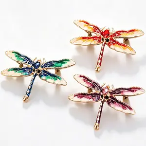 Baroque Luxury Beautiful Insect Dragonfly Design Brooch for Men and Women Jewelry Accessories PinsWedding Holiday Party Favors