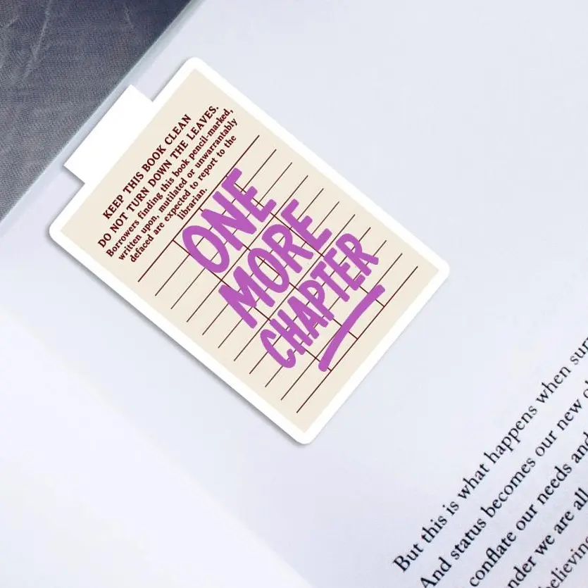 Magnetic Bookmark Library Card One More Chapter Holographic Perfect for Book Lovers