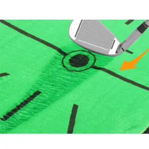 AYJKSEVEN Golf Hitting Mat 13"x17", Path Feedback Golf Practice Mat, Replaceable Golf Precision Swing Mat Pro with Non-Slip Rubber Base Indoor/Outdoor