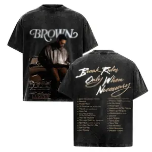 C.Brown Album Inspired Oversized Tee, R&B Tour Graphic Tee Vintage Oversized Shirt, Vintage Wash Graphic Shirt, Streetwear Hip Hop Urban Fashion Unisex T-Shirt for Men Women