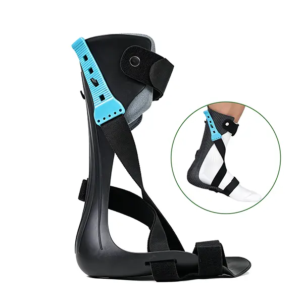 Drop Foot Brace AFO – Adjustable Ankle Support Orthotic for Stroke Injury & Nerve Damage, Low Profile Fits Any Shoes for Gait Training & Walking Aid