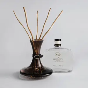 Daniel's Truth Decanter Reed Diffuser Blue Sage Blossom 6.8oz (200ml) | Made in USA & Designed in Korea | K-Beauty Premium Home Fragrance