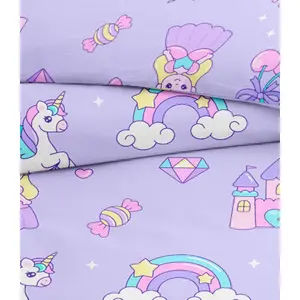 Kids Duvet Cover Set Twin/Twin XL Size - 2 Piece Princess Duvet Cover Set & 1 Pillow Sham with Zipper Closure & Ties - Easy-Care & Fade Free - Soft, Cute & Cozy Bedding Set for Kids, Girls and Teens