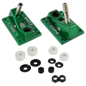 Core Trucks 6-Hole Baseplates Hollow Kingpin Green with 95A Bushings (2-Pack)