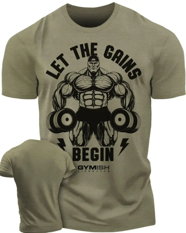 Biceps Don't Grow On Trees Workout Crossfit T-Shirt for Men - Weightlifting Funny Gym Tshirt - Deadlift Biceps Bench Press Squat