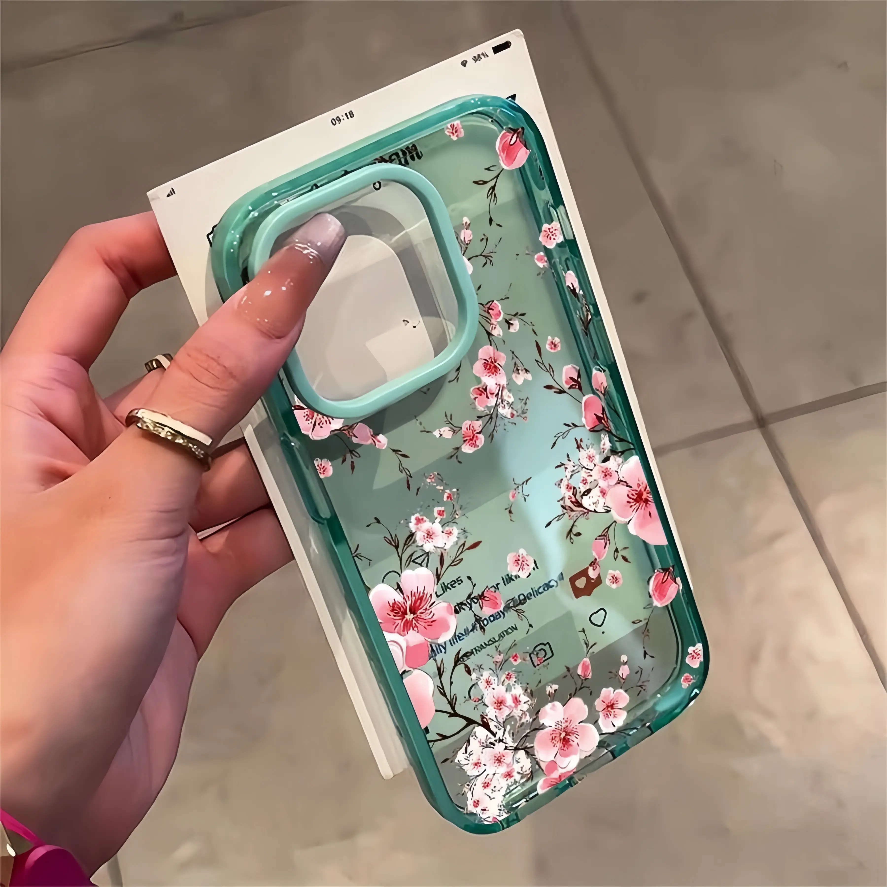 TPU Watercolor Pink Cherry Blossom Smartphone Case - Shockproof Protection Accessory for iPhone 17 Pro Max,16,15,14,13,12,11 Pro Max & Samsung Galaxy S25,S24,S23,S22,S21 - Gift for Cherry Blossom Lovers