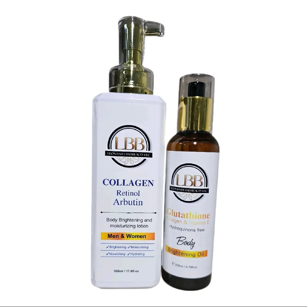 Combo: Collagen Retinol Arbutin Body Lotion & Glutathione Body Oil