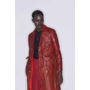 THE RED PLANET LONG LEATHER JACKET