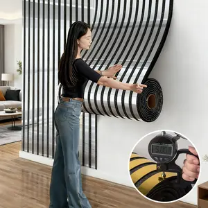 Thick Vintage 3D Frame Slot Self-Adhesive Living Room Wallpaper, 15.75x118 Inches Glossy Metal Texture, Easy Peel and Stick, Removable and Waterproof