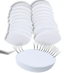 9pcs Eyelash Extension Practice Sponges, Ocular Shaped Training Pads for Lash Artists, Soft Flexible Makeup Sponges for Beginner Lash Technicians, Skill Improvement Tool Kit