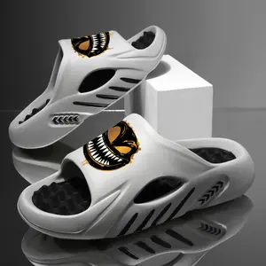 Men’s “Beast” Recovery Slides – Orthopedic Massage Footbed Cloud Sandals – 1.6″ Thick Impact-Absorbing Gym Slippers for Post-Workout Relief & Daily Comfort