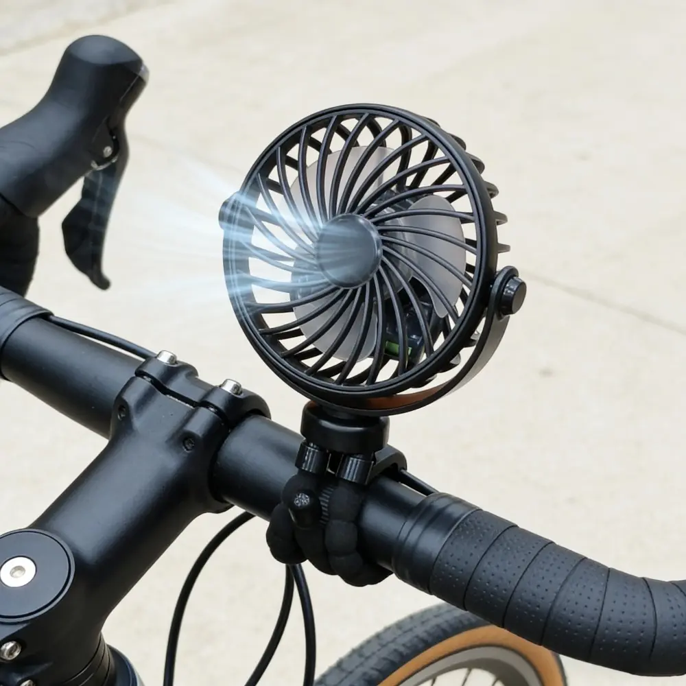 1pc 3 in 1 Portable Mini USB Fan with Flexible Tripod, Clip On Fan for Stroller High Chair Bike Desk, Rechargeable 360 Rotatable Cooling Fan for Baby Travel Camping Outdoor Indoor
