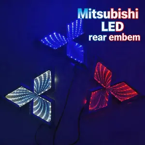 Mitsubishi 3D LED Rear Emblem – Suitable for GALANT-09, Lancer-10, LIONCEL-04, Zinger, ASX, Outlander CUV and other models |   IP67 waterproof, plug and play, enhanced nighttime visibility. summervibes