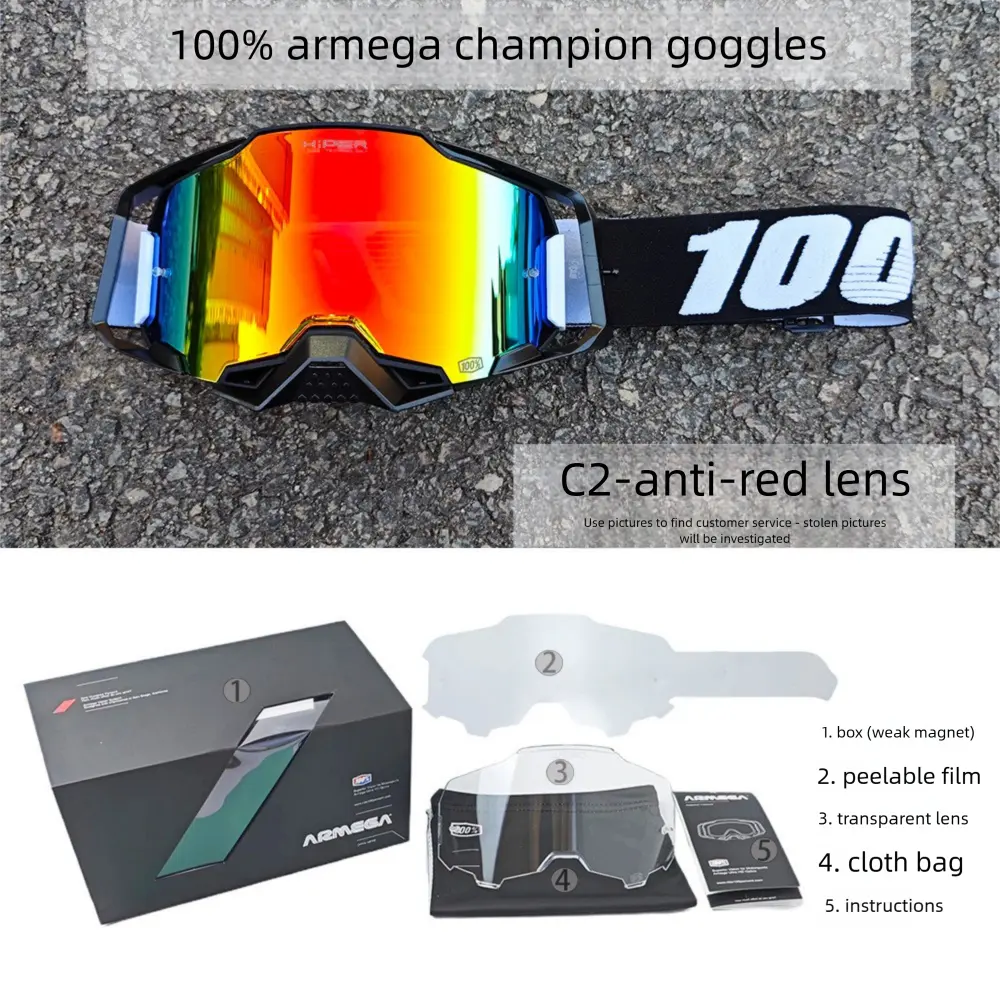 100% Armega Champion Series Goggles – Pro MX Racing Goggles with Shockproof Frame & UV Protection 100% Armega Champion Series Goggles – Pro MX Racing Goggles with Shockproof Frame & UV Protection