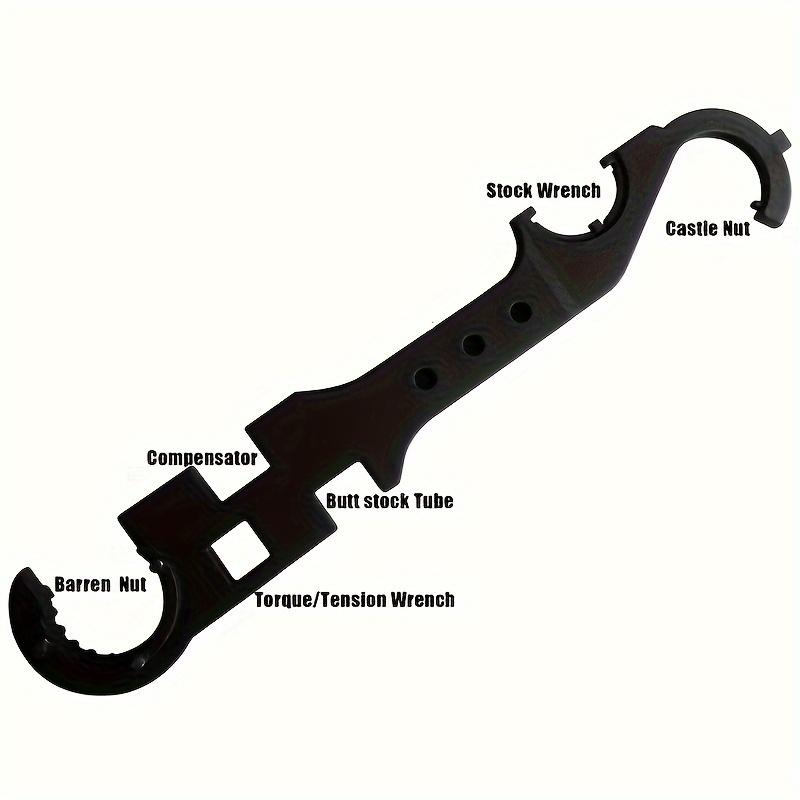 8-in-1 Heavy-Duty Carbon Steel Wrench, Portable Repair Tool, Universal Hand Tool for Fieldwork Equipment Maintenance, Nut Removal, DIY Repair, Hand Tools