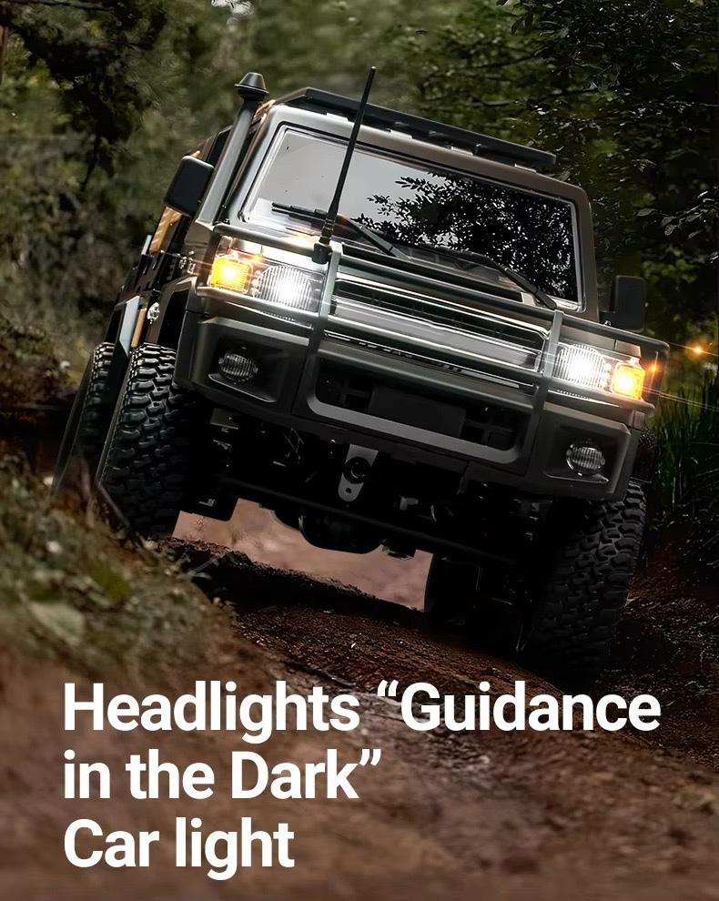 1/12 Scale 4WD RC Crawler, RTR Off-Road Remote Control Car with 2 1200mAh Batteries, Hobby Grade Toy Vehicle, Outdoor Toys for Boys and Girls