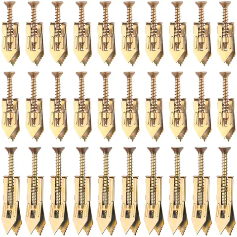200PCS Self-Drilling Drywall Anchors Kit -expansion bolt Serrated Expansion Wall Mounting Screws galvanized expansion bolts fixing curtain drywall anchors self tapped screws  anchor wall anchors for drywall Carbon Steel Anchors premium case