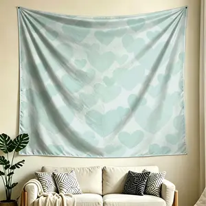 1Pcs All-Over Heart Print Tapestry, Multiple Styles, Soft, Durable And Lightweight, Wall Hanging Decor For Living Room And Bedroom, Suitable For All People, Ideal Gift Choice