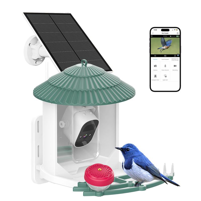 Smart Bird Feeder with Camera, 2.5K HD Camera with Solar Panel ...