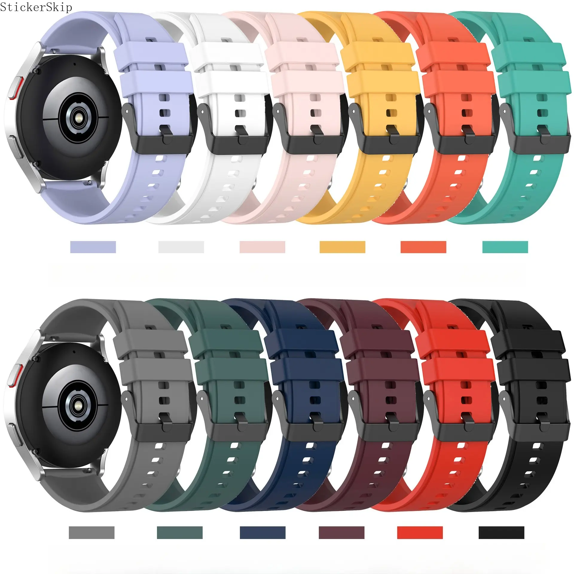 2026Pastel Silicone Sport Watch Strap - Breathable & Flexible Replacement Band, Fits 20/22mm Lug Width, Stylish for Men & Women