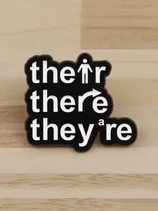 Them There Be Grammar Enamel Pin Badge, Metal Pin, Vibrant Zinc Alloy Lapel Pin Set for Backpacks, Clothing, and Accessories, Unique Conversation Starter