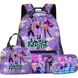 2026 New 3D K-POP 3Piece Set: School Backpack, Lunch Bag, and Pencil Case fashionable and versatile,casual and trendy, suitable for school