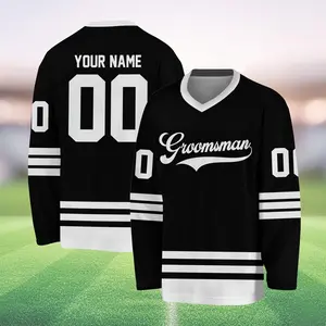 Personalized Groom Groomsmen Hockey Jersey, Custom Best Man Jersey, Hockey Jersey For Engagement, Wedding Jersey, Bachelor Party