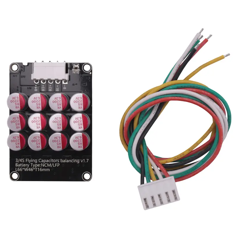 4S 5A Active BMS Board - High-Precision Capacitive Whole-Group Balancer with Energy Transfer Capacitor for Lithium Lipo Lifepo4 Batteries, Automotive & Motorcycle Interior Accessory (Accuracy-Enhanced)