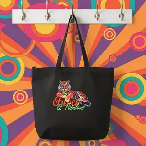 Rainbow Tiger Fierce Should Tote Bag