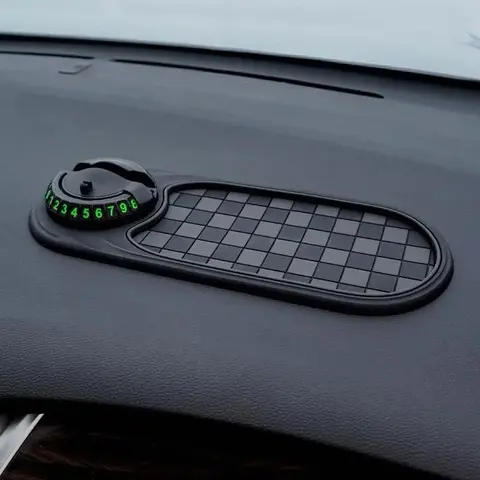 TINKSEN High-End Silicone Car Phone Holder with Square Dashboard Pad - Anti-Slip, High-Temperature Resistant, Rotatable Dashboard Accessory Phone Holders & Mounts for Car Interior Storage