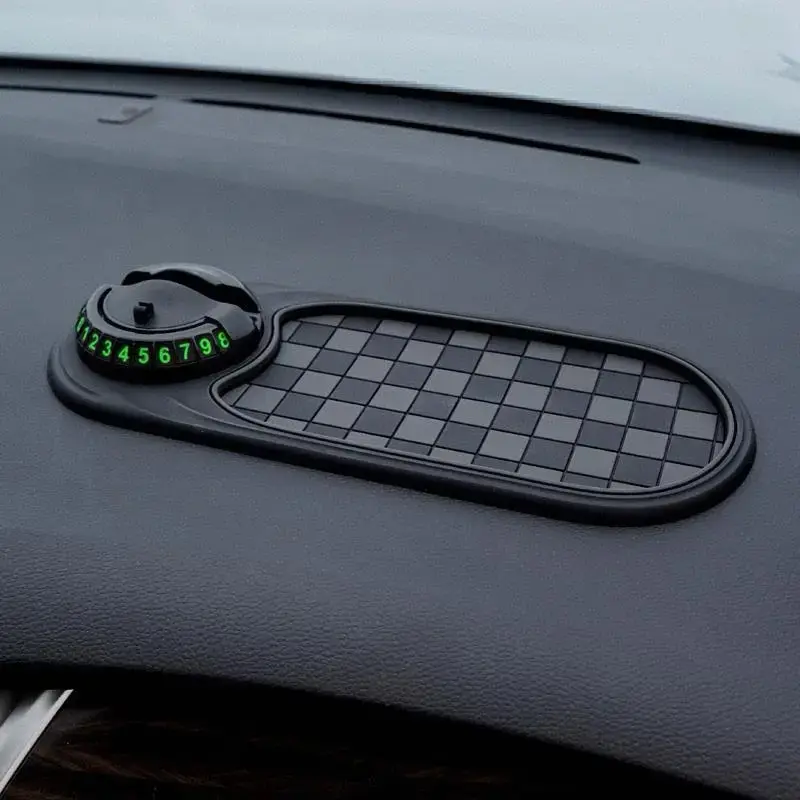 TINKSEN High-End Silicone Car Phone Holder with Square Dashboard Pad - Anti-Slip, High-Temperature Resistant, Rotatable Dashboard Accessory Phone Holders & Mounts for Car Interior Storage