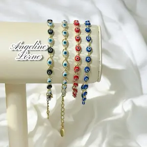 Pulsera de ojitos ajustables Laminado 14k capas Oro Real Alta Calidada Uso Diario