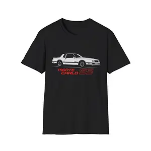 1988 Monte Carlo SS T-Shirt - Soft and Breathable Cotton Unisex T-Shirt - Top, Menswear White G-Body Muscle Car Tee Retro Chevy Graphic