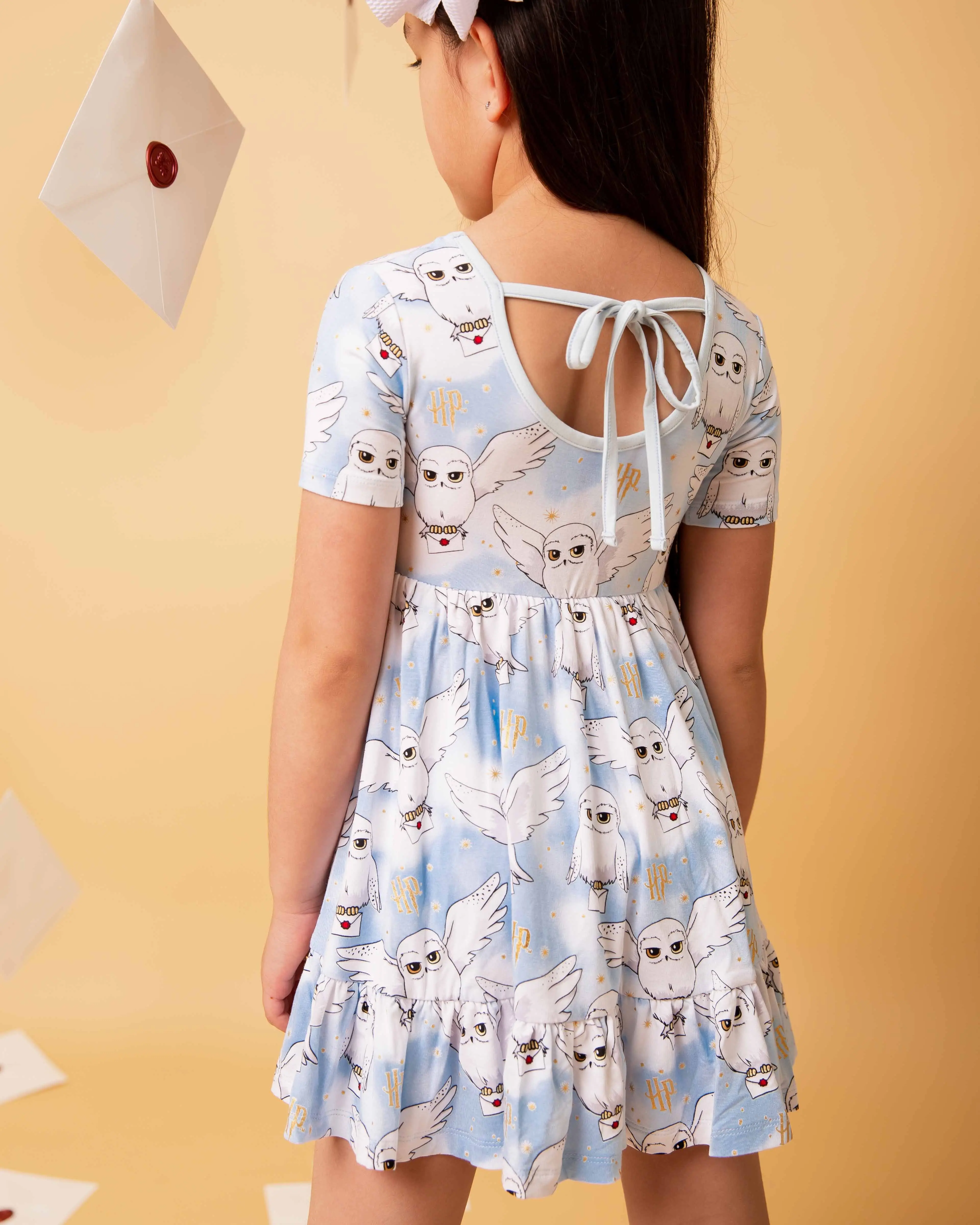 Harry Potter Hedwig's Sky Mail Short Sleeve Dress & Shorts Set