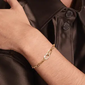 Tewiky Dainty Gold Bracelets for Women - Trendy Non Tarnish  Gold Bracelet Adjustable Chain Waterproof Non Tarnish Jewelry For women Gift