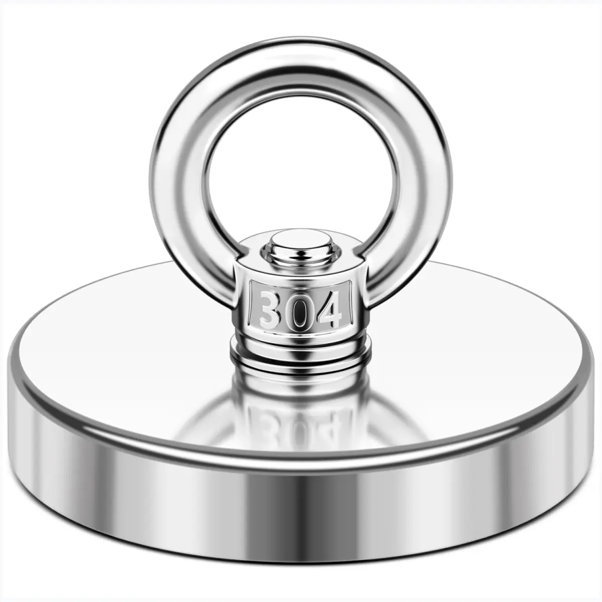 Neodymium Fishing Magnet, 500 lbs Strong Magnet Fishing, Magnetic Fishing Magnets, Rare Earth Magnet with Countersunk Hole Eyebolt for Retrieving Items in Lake, Beach, Lawn 2.36’’(60mm)