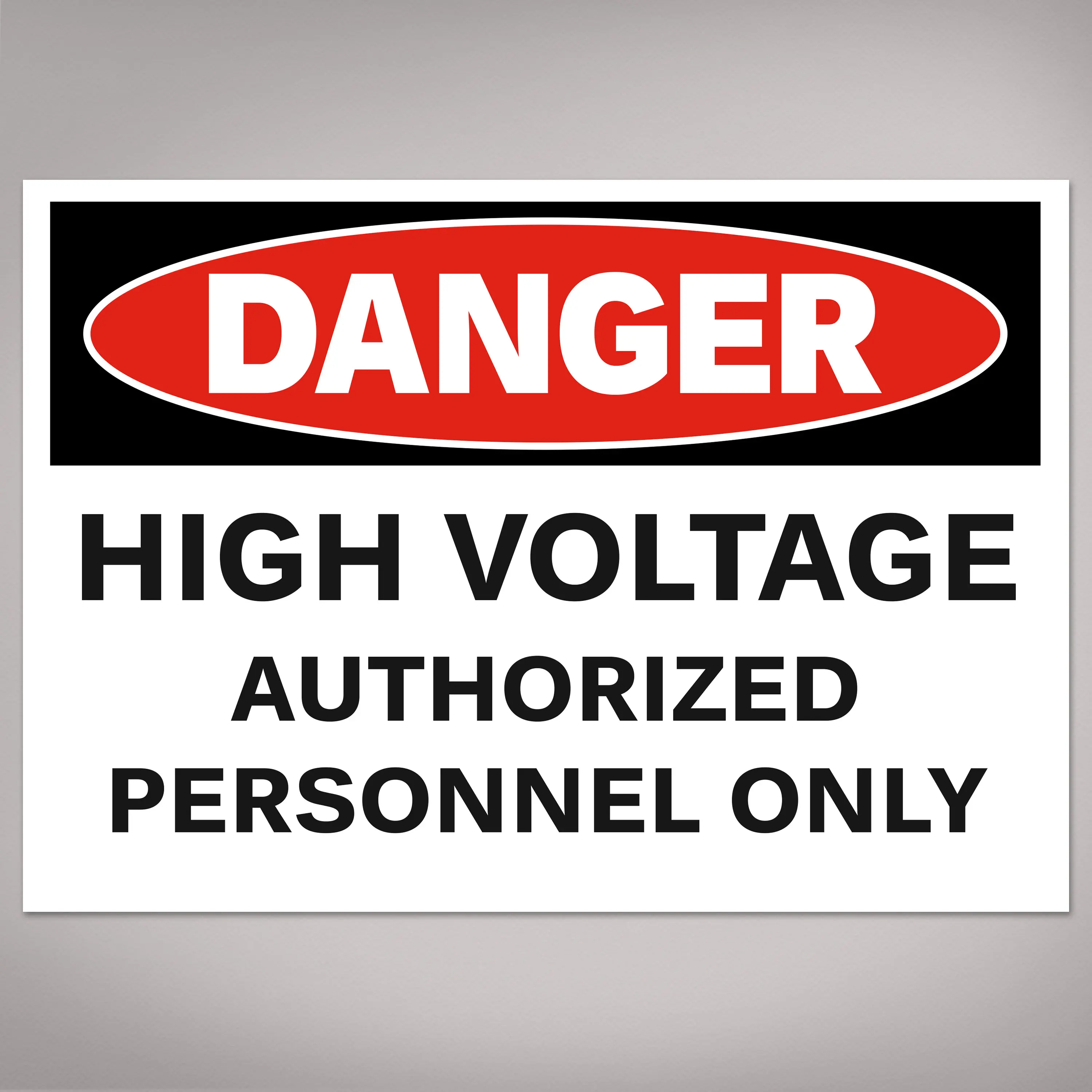 Avery High Voltage/Personnel Labels, Waterproof, UV Resistant, Preprinted, 3.5" x 5", 20 Warning Decal Labels