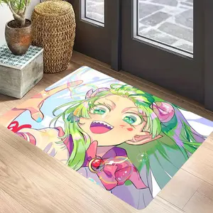 welcome to demon school iruma-kun television show Floor Mat Ultra Soft Thickened Flannel Floor Rug Non-Slip Washable Living Room Bedroom Home Decoration Mat Anti-Skid Home Decor Mat