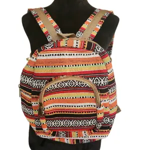 Handmade boho mini backpack