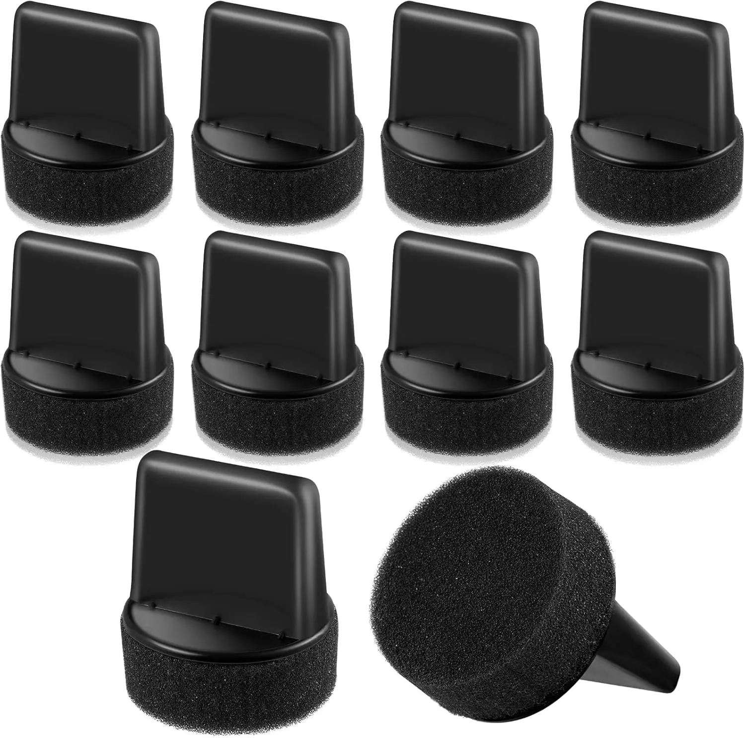 10 count Shine Shoes Sponge Applicators  Dauber Shoe Polish Applicator Brush Leather Shoes Boots Care Cloths Suede Cleaner(10 Pcs Shoe Sponge C)