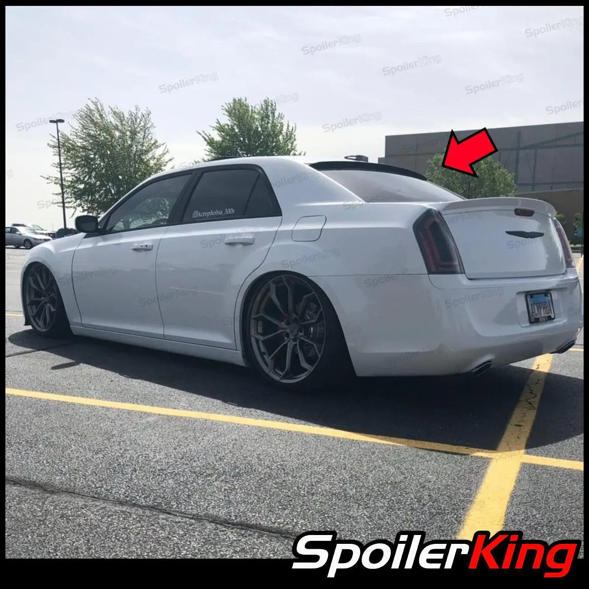 Car Rear Spoiler - Polyurethane Curved Shape Auto Replacement Part for Chrysler 300 2011-2023 Rear Window Roof (284R) | Cars Accessories