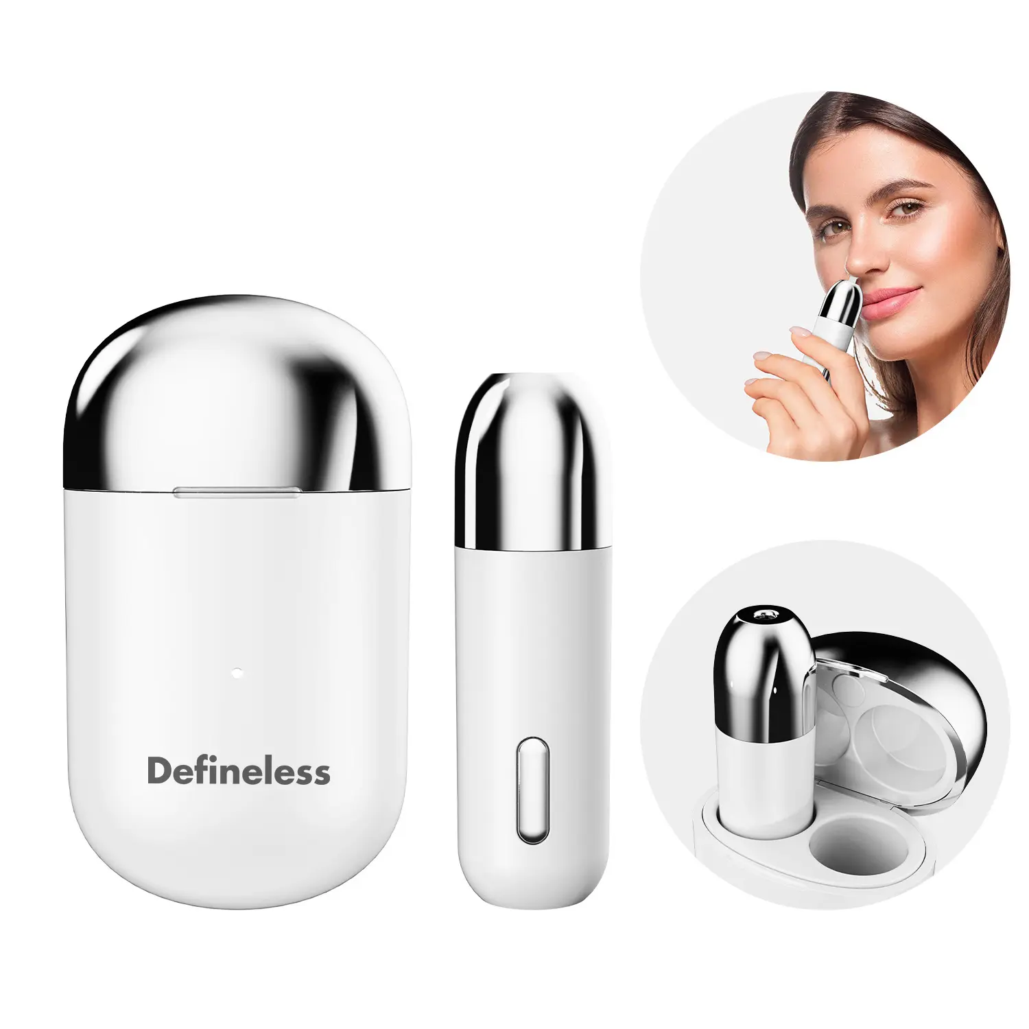 Defineless Nasal Cleaner Pro, white, 2 packs of cotton swabs