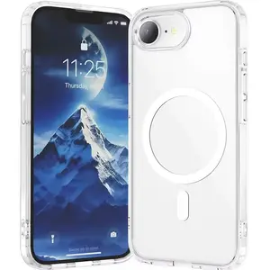 Phone Case: for iPhone 17 16e 15 14 13 11 12 Transparent Magnetic Attraction, Compatible with Wireless
