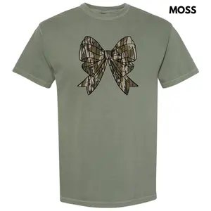 Camouflage Bow Comfort Colors T-Shirt 'NLB'
