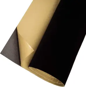 Self Adhesive Velvet Flock Contact Paper Roll Shelf Liner for Jewelry Drawer Craft Fabric 17.7" X 78.7", Soft Velvet Liner for Drawer DIY (Black) (17.7X78.7Inch) Bwonadfol