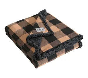 Eddie Bauer Cabin Plaid Carmel Flannel 50"X60"Throw Eddie Bauer Cabin Plaid Carmel Flannel 50"X60"Throw