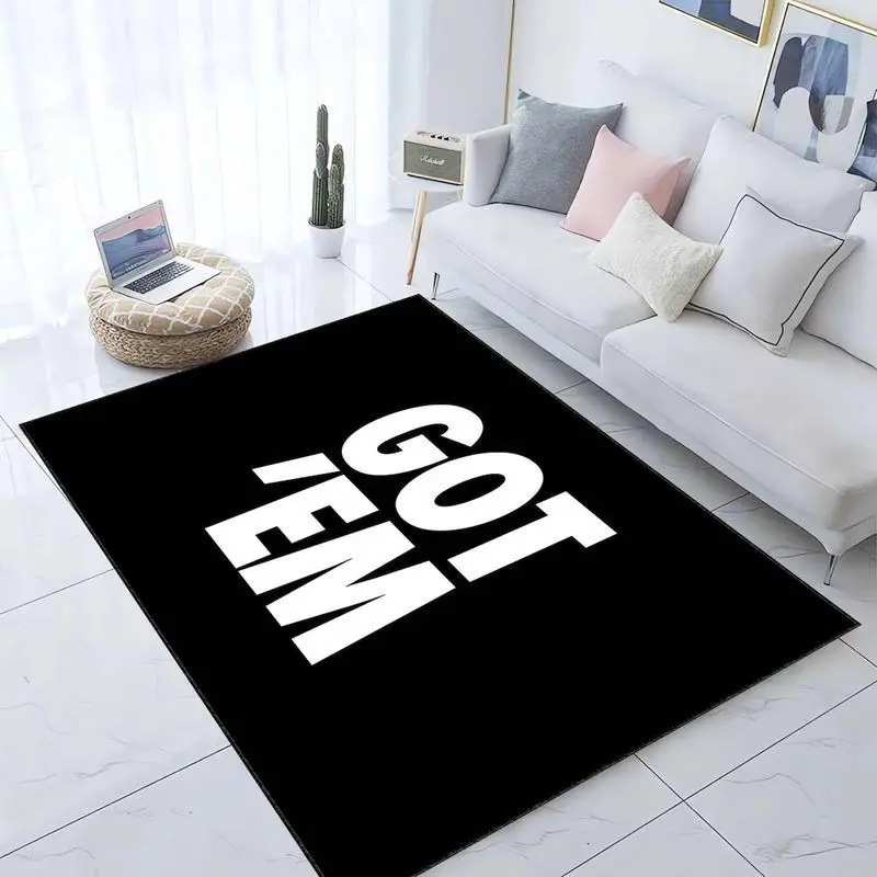 30 Free Shipping, Got'em Rug, Fashion Rug, Black Sneakers Rug, Gotem Decor Carpet, Streetwear Decor rug, Sneakers Slogan Rug