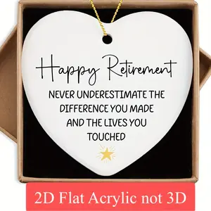 3pcs  Heart-Shaped Retirement Gift Ornaments, Motivational Plaque Happy Retirement for Friends and Colleagues, Unique Souvenirs of Change